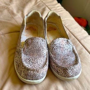 Roxy Slip On Pink Gray Cheetah